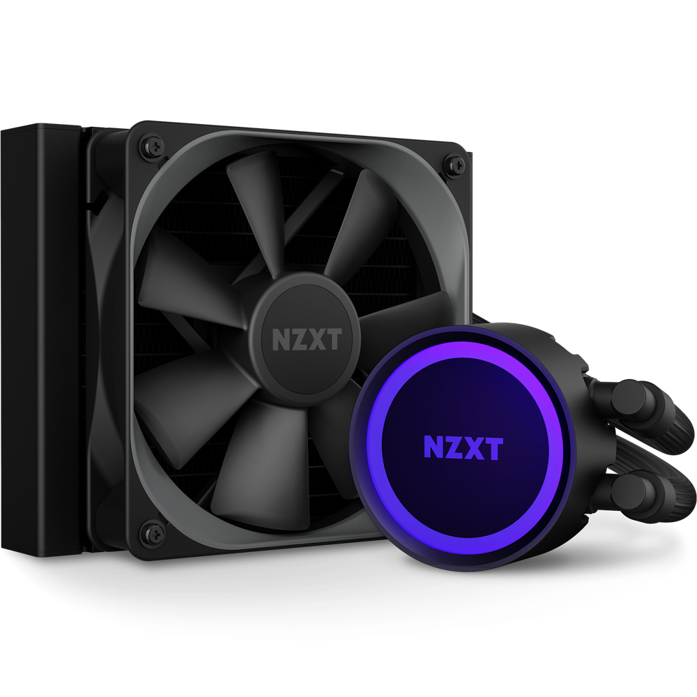 Kraken 120 Front with fan Purple Keyshot