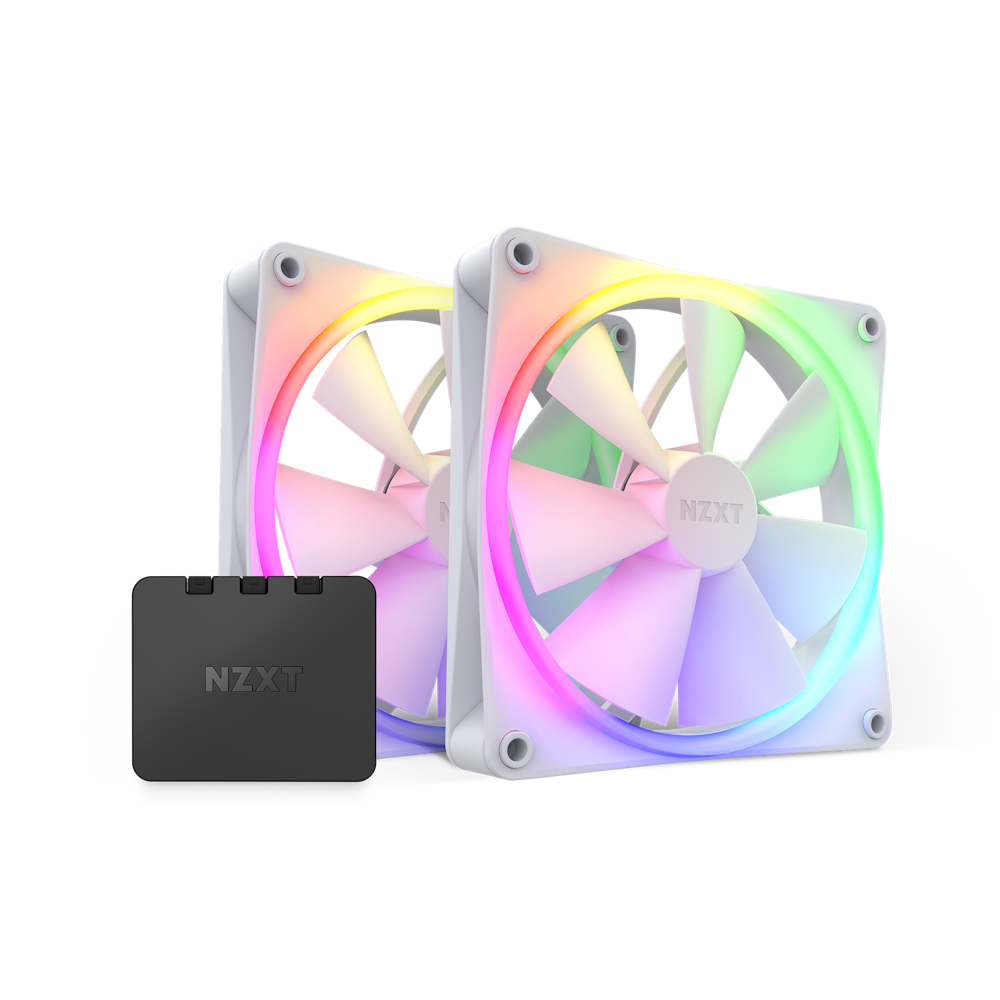 F140 RGB White Twin Fan Bundle