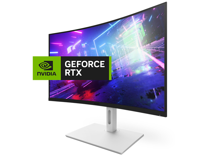 Monitor with NVIDIA GEFORCE RTX Logo