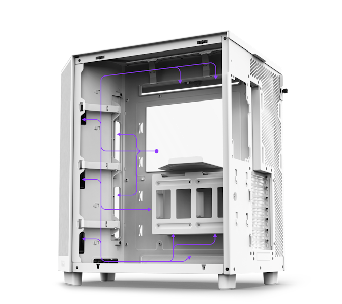 Empty H6 Flow / H6 Flow RGB from the back with open panel showing cable routing lanes