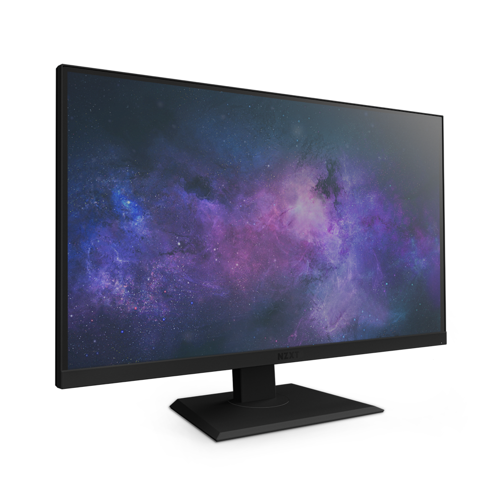 Canvas 27F 165 Black Panel Black Stand Angled Monitor