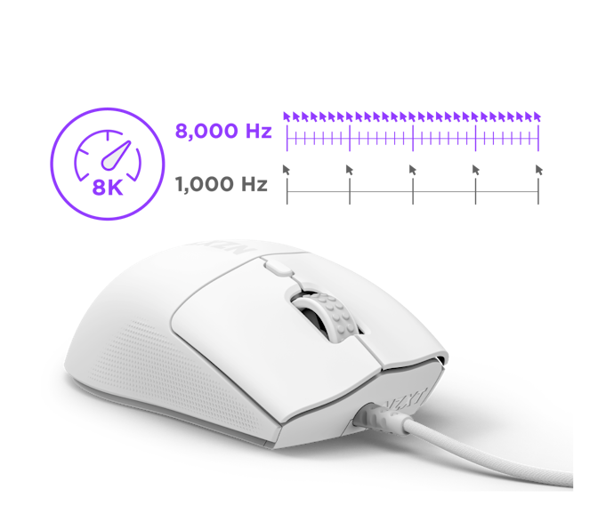 8K and 1K Polling Speed Comparison with Lift 2 white