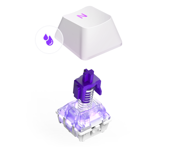 Exploded view of Function 2 pre-lubed switch