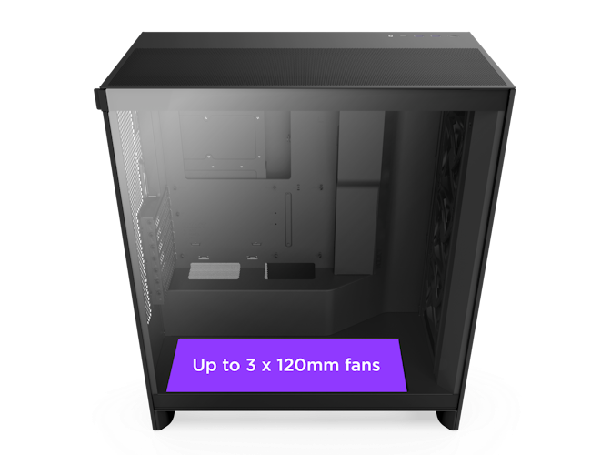 Empty H7 Flow Case showing bottom fans fitting up to 3x 1200mm fans