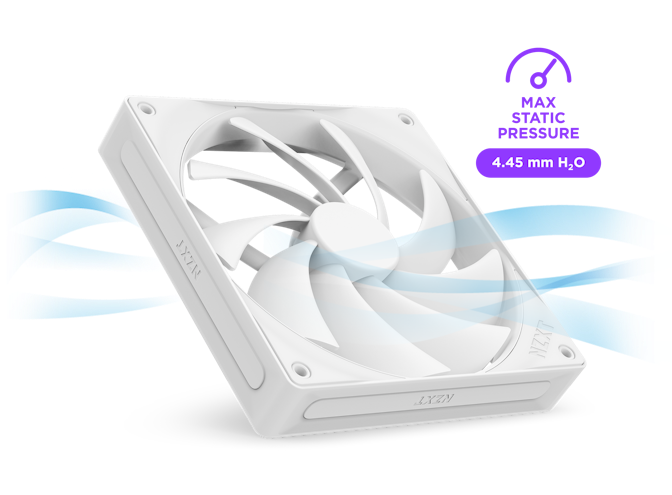 F140P - Air flowing through fan. Max Static Pressure: 4.457 mm H2O