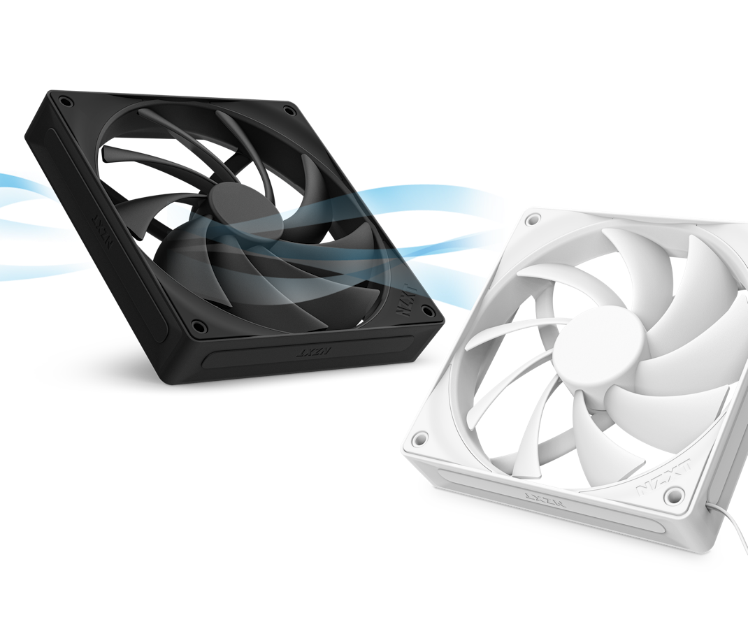 Airflow diagram on Black and White F120Q Quiet Airflow Fans