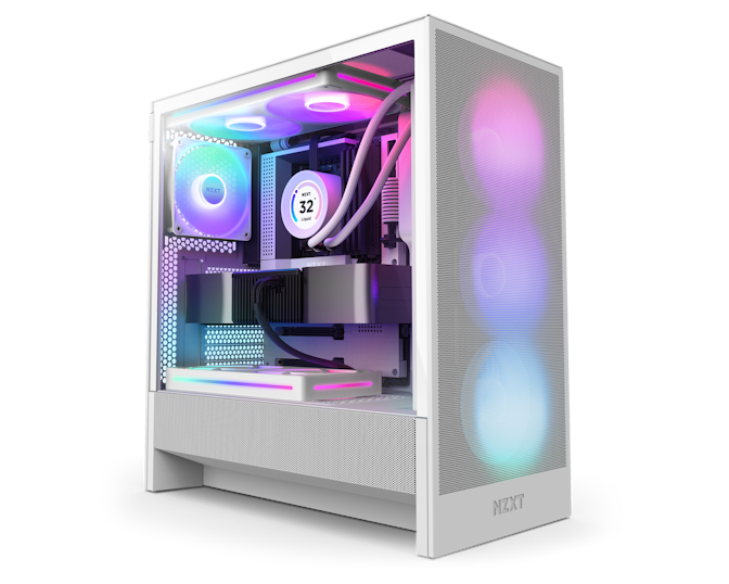 H5 Flow RGB PC with Single-Frame RGB Fans and Kraken Elite