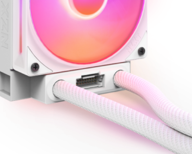 Detailed close up of White Kraken Elite RGB tubes