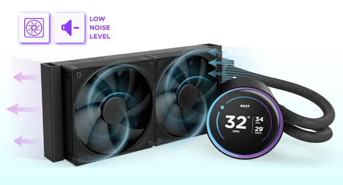 Airflow Diagram of Kraken Elite RGB