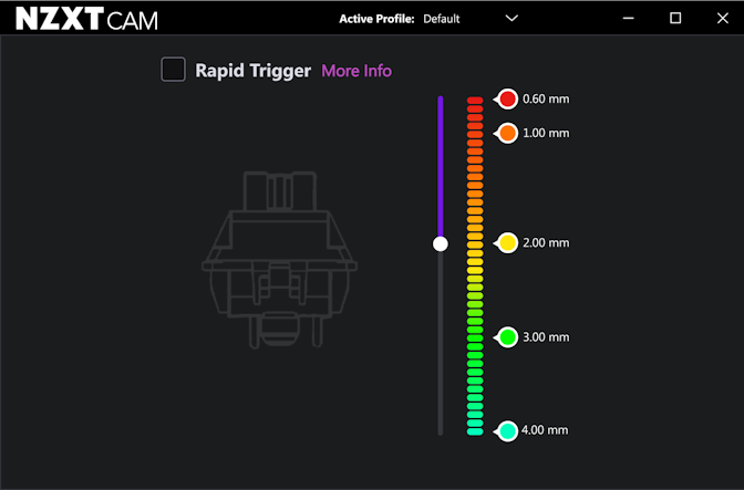 Function Elite Rapid Trigger customization in NZXT CAM